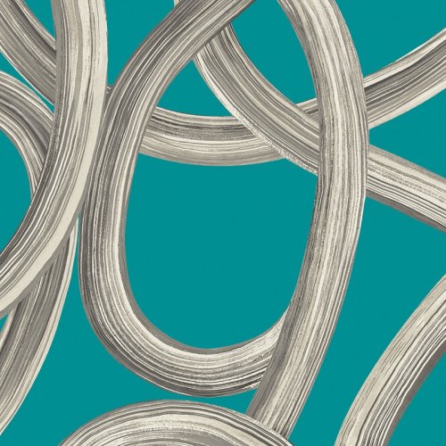 ohpopsi Twisted Geo Turquoise Wallpaper CEP50124W