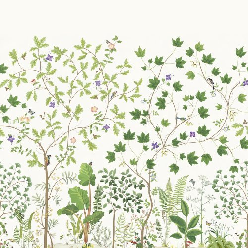 Sanderson Sycamore & Oak Botanical Green Mural