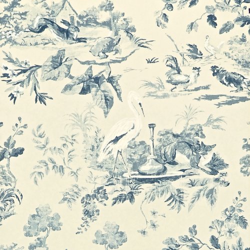 Sanderson Aesops Fables Blue Wallpaper DCAVAE103