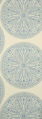 Sanderson Paisley Circles Blue Wallpaper DCAVPC103
