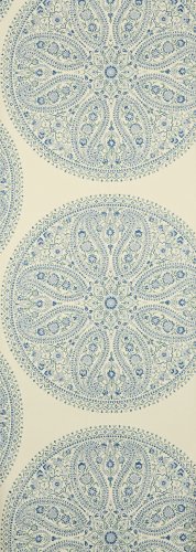 Sanderson Paisley Circles Blue Wallpaper DCAVPC103