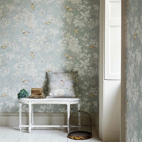 Sanderson Chiswick Grove Silver Wallpaper