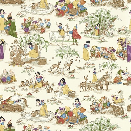 Sanderson Snow White Whipped Cream Wallpaper