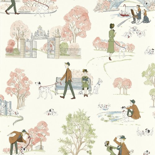 Sanderson 101 Dalmations Candy Floss Wallpaper