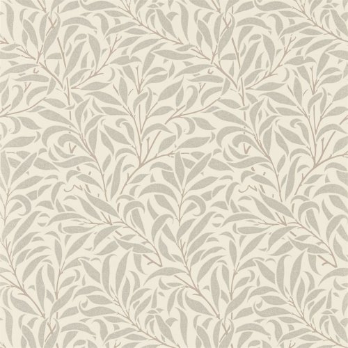 Morris & Co Pure Willow Bough Ecru & Silver Wallpaper