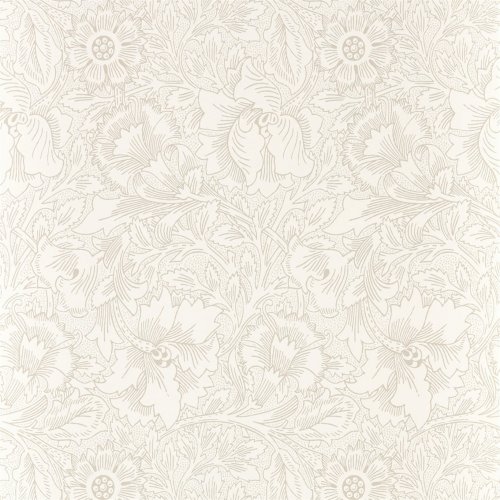 Morris & Co Pure Poppy Ecru & Stone Wallpaper