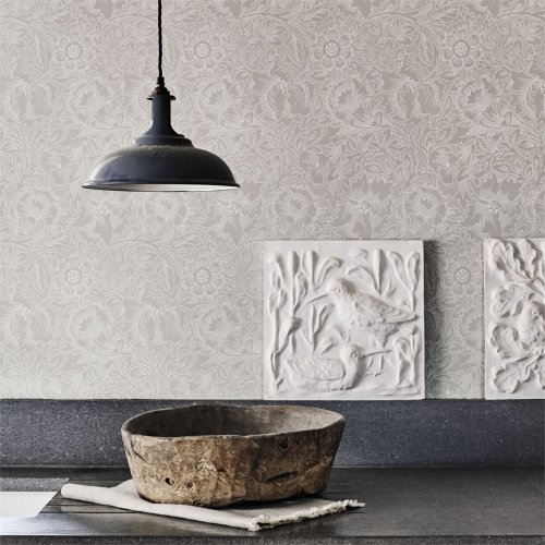 Morris & Co Pure Poppy Cream & Gold Wallpaper