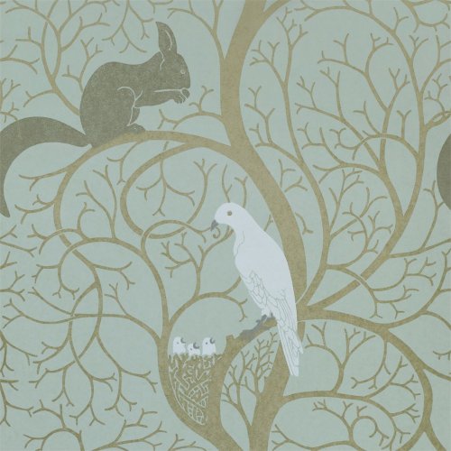 Sanderson Squirrel and Dove wallpaper DVIWSQ103