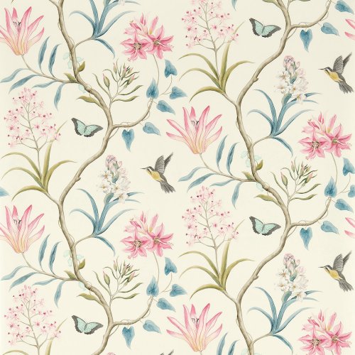 Sanderson Clementine Dusky Pink Wallpaper 213386