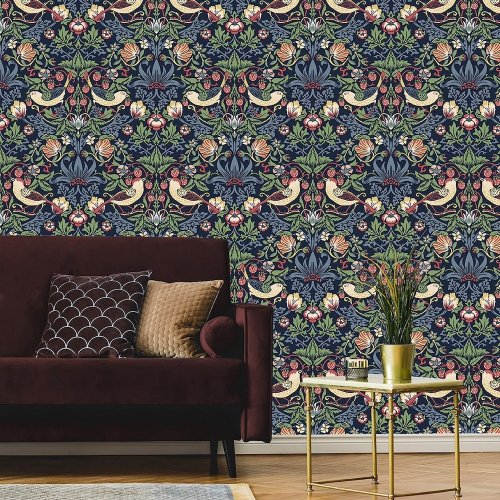 Galerie Fragaria Garden Blue/Green/Red Wallpaper Long