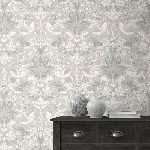 Galerie Fragaria Garden Grey/Taupe/White Wallpaper Room 2