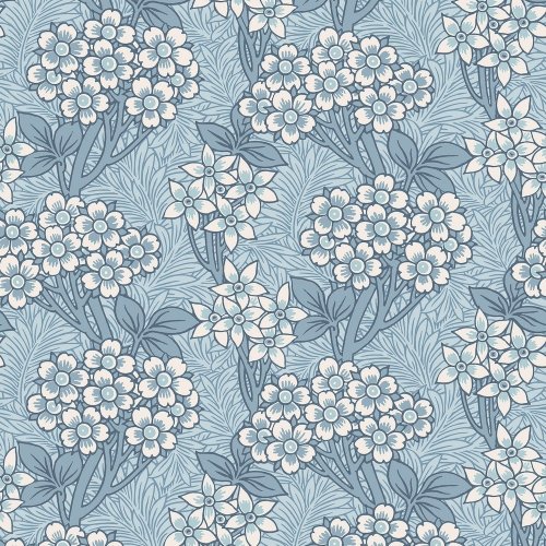 Galerie Floral Vine Skye Blue/White Wallpaper