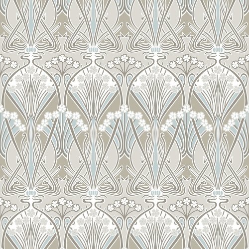 Galerie Dragonfly Damask Teal/Green/Mauve Wallpaper