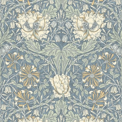 Galerie Ogee Flora Blue/Sage/Cream Wallpaper