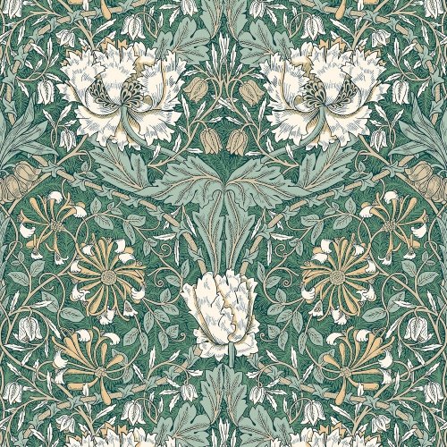 Galerie Ogee Flora Green/Tan/Cream Wallpaper
