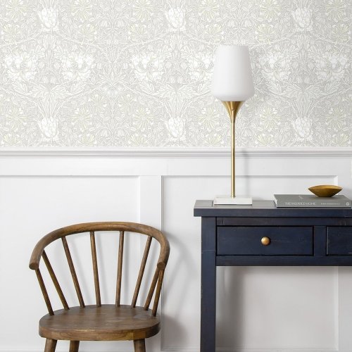 Galerie Ogee Flora Taupe/Cream Wallpaper Room