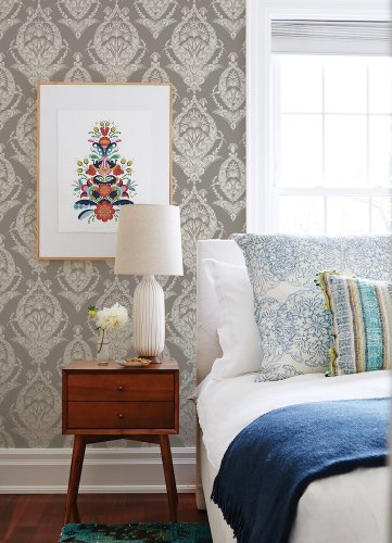 Arlie Grey wallpaper creating a statement feature wall