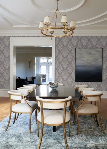 Arlie Heather wallpaper bringing warmth to a styled space