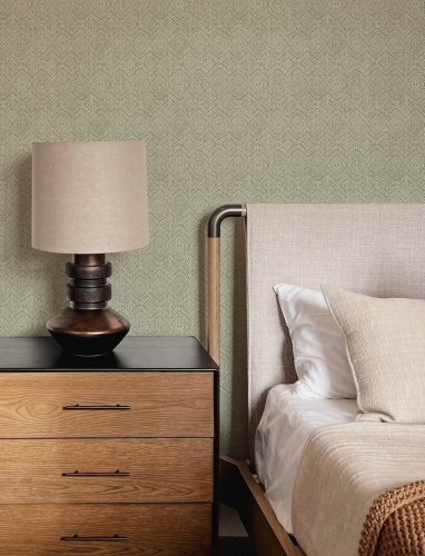 A Street Prints Gallivant Green & Natural Wallpaper with a sophisticated neutral palette, perfect for modern and classic interiors.