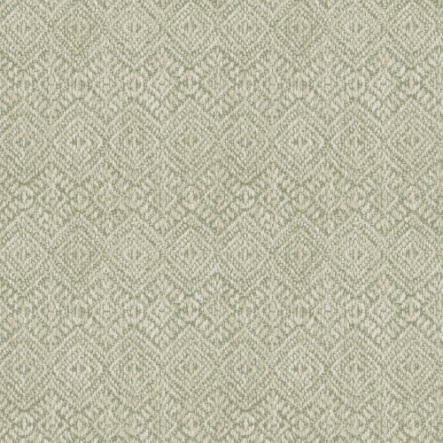 A Street Prints Gallivant Green & Natural Wallpaper with a fabric-inspired geometric pattern in soft green and beige tones.
