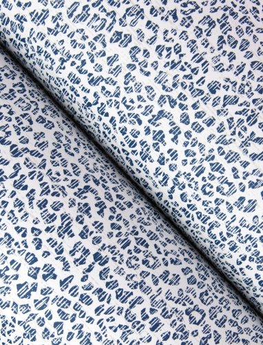 A Street Prints Soul Indigo Wallpaper showing its contemporary design and organic details.