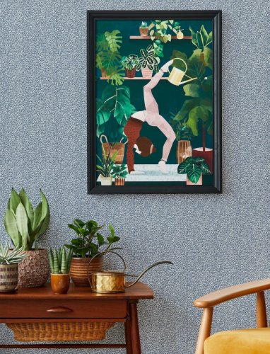 A Street Prints Soul Indigo Wallpaper, ideal for creating a stylish statement wall.