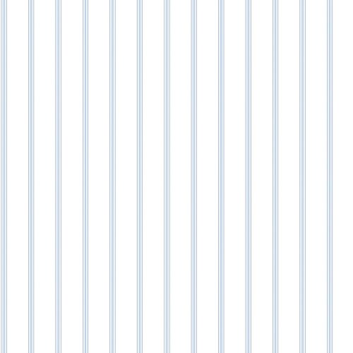 Galerie Napkin Stripe Light Blues / Navy Wallpaper