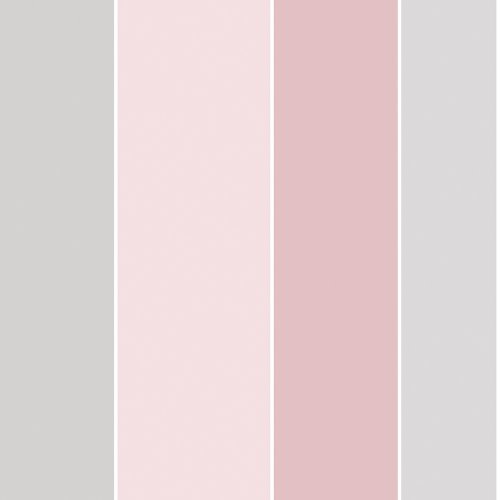 Galerie Wide Stripe Pink / Grey Wallpaper