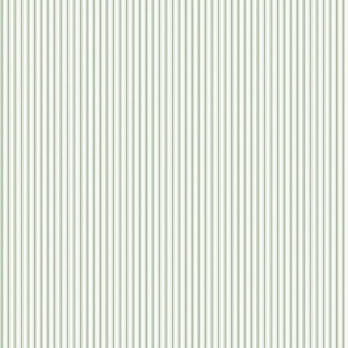 Galerie Ticking Stripe Green Wallpaper