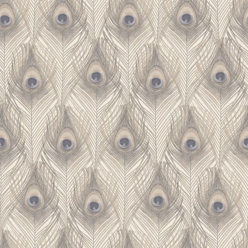 Galerie Organic Textures Peacock Feather Neutral Wallpaper G67979