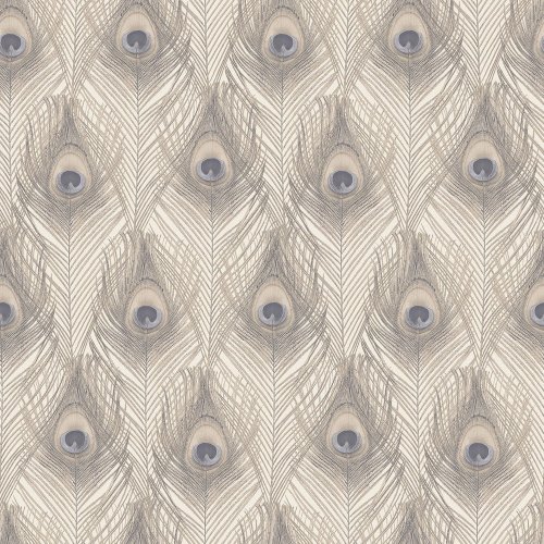 Galerie Organic Textures Peacock Feather Neutral Wallpaper G67979