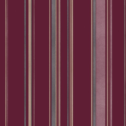 Galerie Casual Stripe Pink / Grey Wallpaper