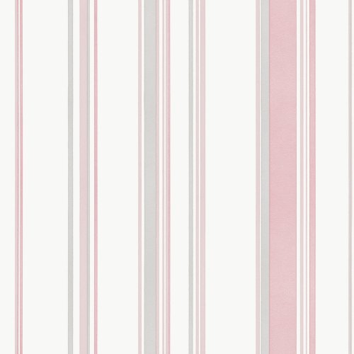Galerie Casual Stripe Pink / Grey Wallpaper