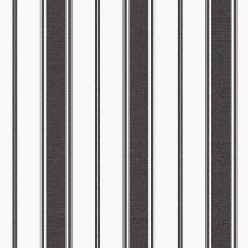 GalerGalerie Heritage Stripe Black Wallpaper