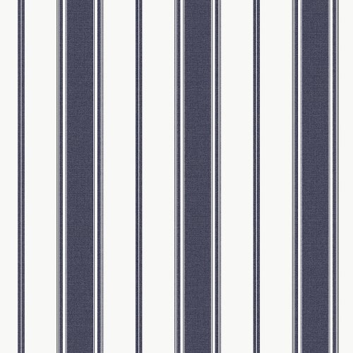 Galerie Heritage Stripe Navy Wallpaper