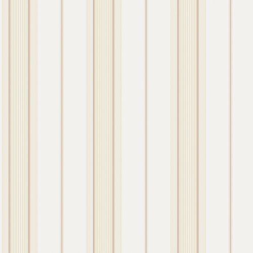 Galerie Slim Stripe Cream / Beige / Red Wallpaper