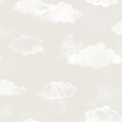 Galerie Cloud Greige Wallpaper with soft cloud pattern