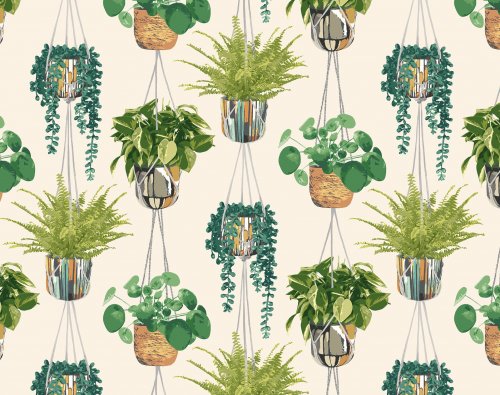 ohpopsi Houseplant Sage & Cider Wallpaper GRA50111W