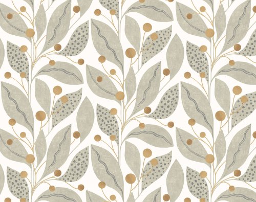 ohpopsi Berry Dot Bone & Tan Wallpaper GRA50136W