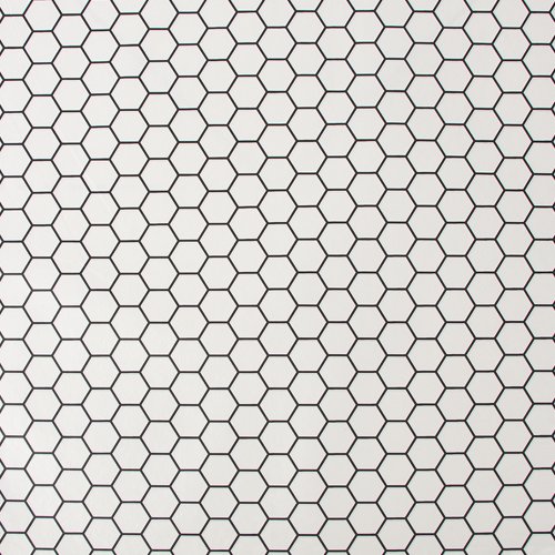 Contour Antibac Hexagon Lattice White Wallpaper 112650