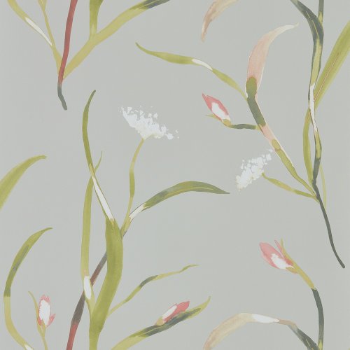 Harlequin Saona Coral & Silver Wallpaper