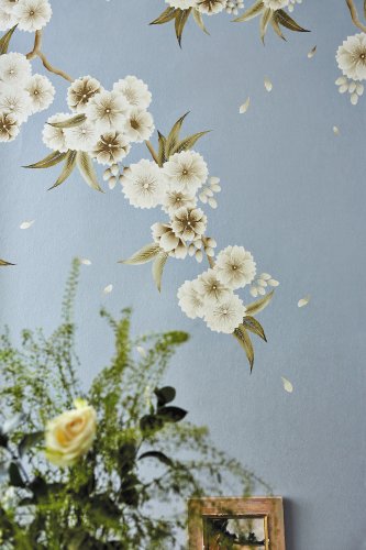 Harlequin Rosa Feather Grey, Paper Lantern and Oyster Mural Room 2