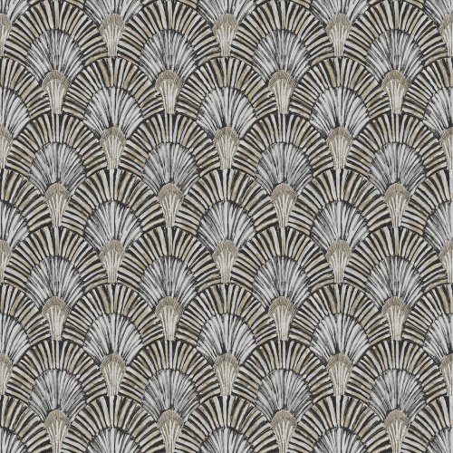 Grandeco Deco Fan Grey Wallpaper JF3003