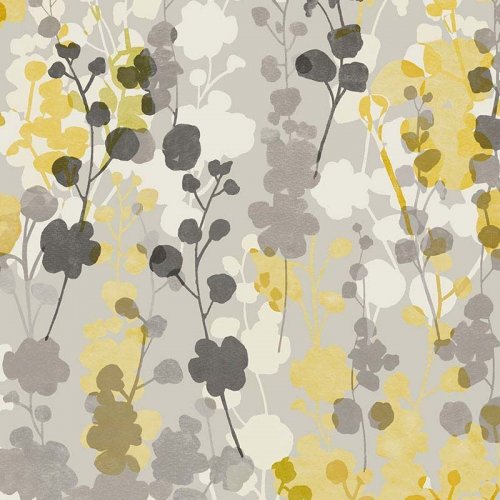 ohpopsie Blossom Mustard Grey Wallpaper JRD50127W