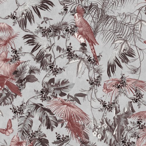 Ugepa Tropical Oasis Silver/Russet wallpaper