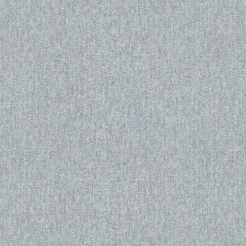 Crown Herringbone Blue Wallpaper with classic herringbone pattern