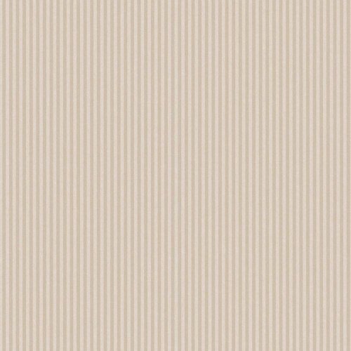 Crown Ticking Stripe Beige Wallpaper pattern