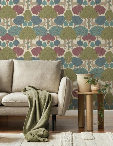 Crown Forest of Arden Mulberry Wallpaper Room 3