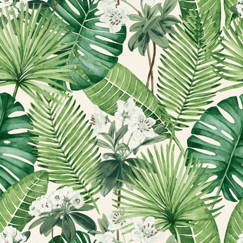 Ugepa Isla Leaf Cream Wallpaper M37814