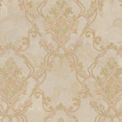 Murella Splendor Damask Gold Wallpaper